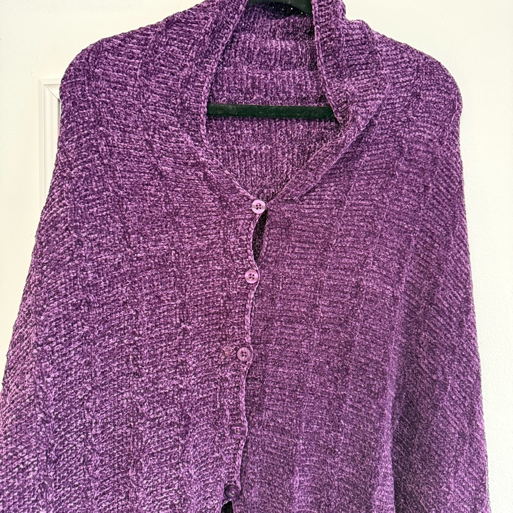 Purple Women's Poncho Sweater